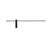 Imagine Lumină de perete din aluminiu-metal-acril LED 12W 840Lm 3000K 1000X200X40mm negru Arte Illumina Clio