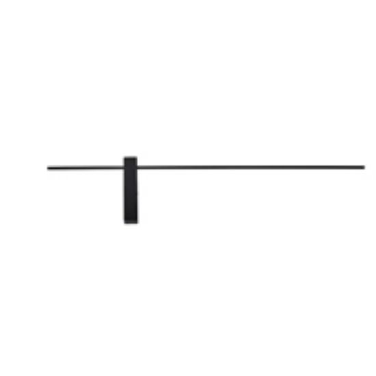Imagine Lumină de perete din aluminiu-metal-acril LED 12W 840Lm 3000K 1000X200X40mm negru Arte Illumina Clio