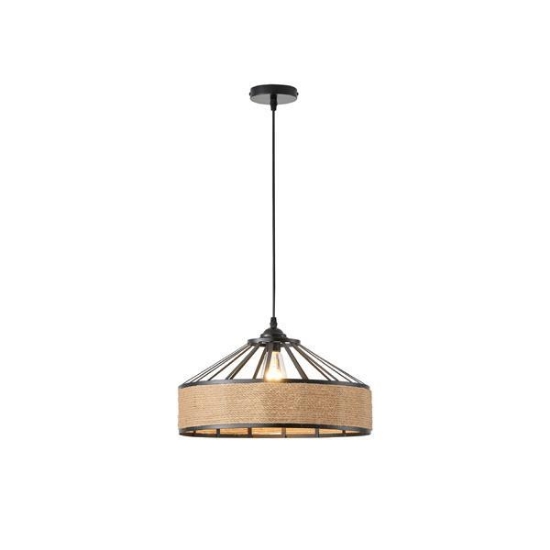 Imagine Lumină suspendată rope-metal unică HELIOS 15W D400X1300mm negru-khaki