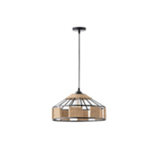 Imagine Lampa suspendată rope-metal unică HELIOS 15W D400X1300mm negru-khaki