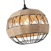 Imagine Lampa suspendată rope-metal unică HELIOS 15W D300X1370mm negru-khaki