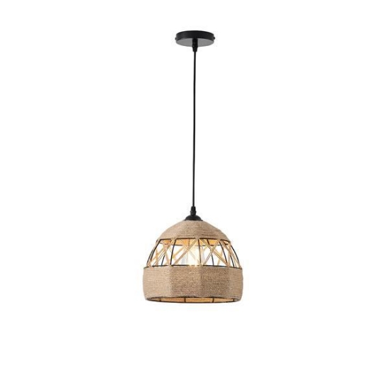 Imagine Lampa suspendată rope-metal unică HELIOS 15W 250X1290mm negru-khaki
