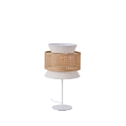 Imagine Pendul metal-țesătură 1XE27 Max 15W Ø260X460mm crem-alb Arte Illumina Isla