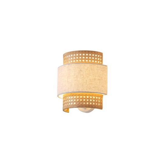Imagine Aplica de perete metal-textil 1XE27 max 15W 240X230X140mm crem-alb Arte Illumina Isla