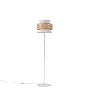 Imagine Lampă de podea metal-textil 1XE27 Max 15W Ø350X1450mm crem-alb Arte Illumina Isla