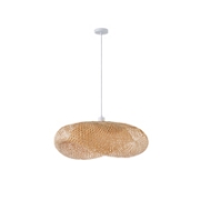 Imagine Lampa suspendată din bambus cu un singur corp de iluminat 1XE27 Max 15W Ø760X1470mm crem Arte Illumina Lagoon