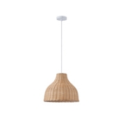Imagine Lampa suspendată din bambus cu un singur corp 1X1XE27 Max 15W Ø330X1440mm crem Arte Illumina Coastal