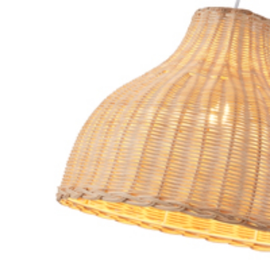 Imagine Lampa suspendată din bambus cu un singur corp 1X1XE27 Max 15W Ø330X1440mm crem Arte Illumina Coastal