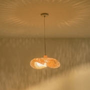 Imagine Lampa suspendată Bamboo Single Light 1xE27 Max 15W Ø420x1360mm Cremă Arte Illumina Lagoon