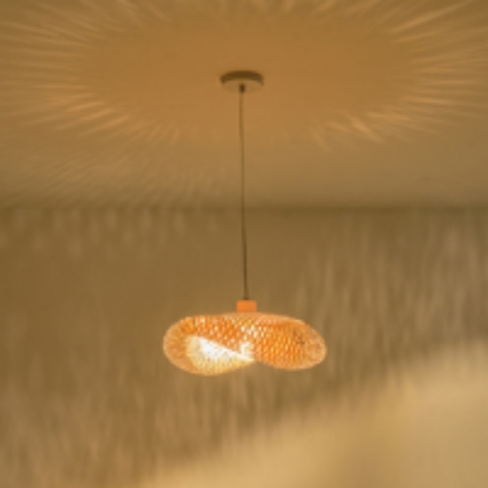 Imagine Lampa suspendată Bamboo Single Light 1xE27 Max 15W Ø420x1360mm Cremă Arte Illumina Lagoon