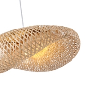 Imagine Lampa suspendată Bamboo Single Light 1xE27 Max 15W Ø620x1430mm Cremă Arte Illumina Lagoon