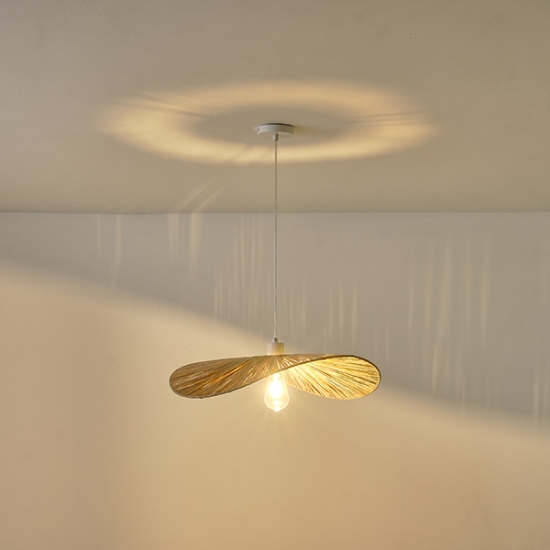 Imagine Lampa suspendată din bambus cu un singur bec 1xE27 max 15W Ø550x1360mm crem Arte Illumina Oasis