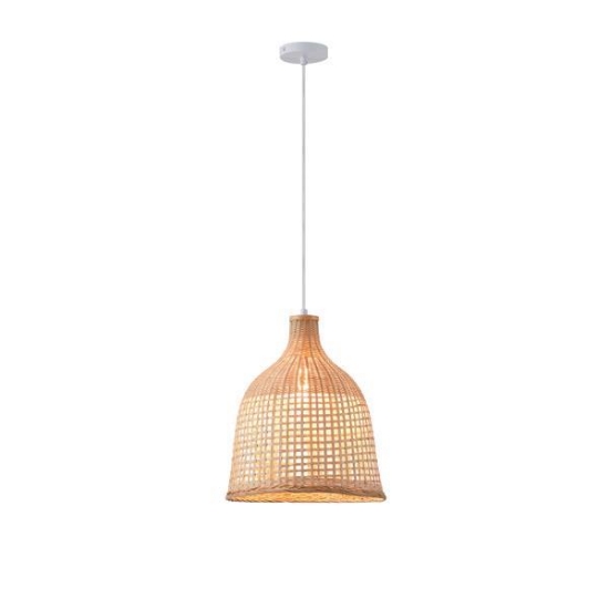Imagine Lumină suspendată Bamboo Single Light 1XE27 Max 15W Ø310X1580mm Crem Arte Illumina Earthy