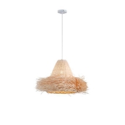 Imagine Lampa suspendată din bambus cu un singur bec 1xE27 max 15W Ø560x1560mm crem Arte Illumina Sisal