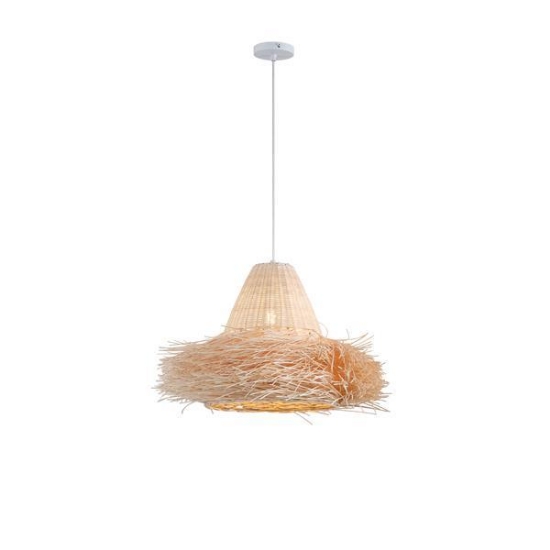 Imagine Lampa suspendată din bambus cu un singur bec 1xE27 max 15W Ø560x1560mm crem Arte Illumina Sisal