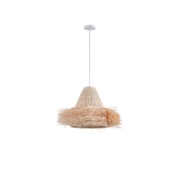 Imagine Lampa suspendată din bambus cu un singur bec 1xE27 max 15W Ø560x1560mm crem Arte Illumina Sisal