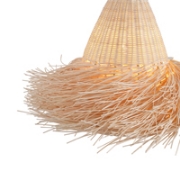 Imagine Lampa suspendată din bambus cu un singur bec 1xE27 max 15W Ø560x1560mm crem Arte Illumina Sisal
