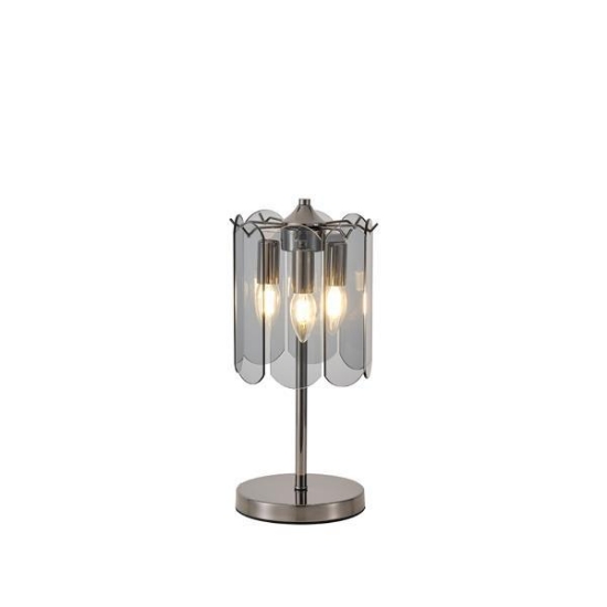 Imagine Lampă de birou metal-sticlă 3XE14 Max 8W Ø200X430mm Negru Arte Illumina Mira