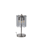 Imagine Lampă de birou metal-sticlă 3XE14 Max 8W Ø200X430mm Negru Arte Illumina Mira