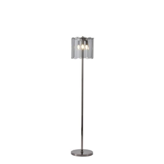 Imagine Lampă de podea metal-sticlă 3XE14 Max 8W Ø300X1600mm Negru Arte Illumina Mira
