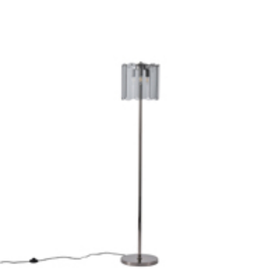 Imagine Lampă de podea metal-sticlă 3XE14 Max 8W Ø300X1600mm Negru Arte Illumina Mira
