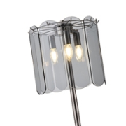 Imagine Lampă de podea metal-sticlă 3XE14 Max 8W Ø300X1600mm Negru Arte Illumina Mira