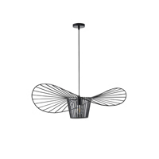 Imagine Lampa suspendată metalică cu un singur corp 1xE27 max 15W Ø800x1270mm neagră Arte Illumina CAP