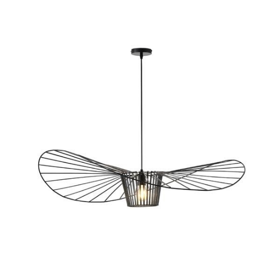 Imagine Lampa suspendată metalică cu un singur corp 1xE27 Max 15W Ø1000x1270mm neagră Arte Illumina CAP