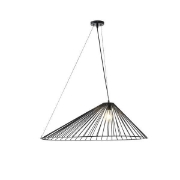 Imagine Lumină suspendată metalică cu un singur corp 1xE27 max 15W Ø800x1360mm neagră Arte Illumina RAY