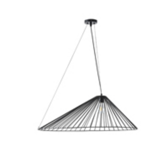 Imagine Lumină suspendată metalică cu un singur corp 1xE27 max 15W Ø800x1360mm neagră Arte Illumina RAY