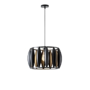 Imagine Lumină suspendată metalică cu un singur corp 1xE27 Max 15W 425x1300mm neagră Arte Illumina Crown