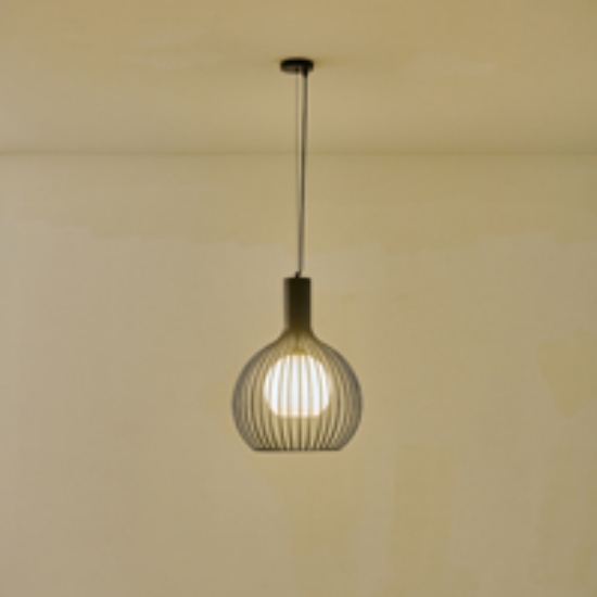 Imagine Lustră metalică cu un singur corp 1XE27 max 15W Ø340X1520mm alb-negru Arte Illumina Airy