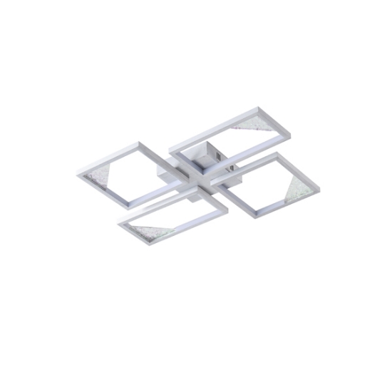 Imagine Lumină de plafon LED din aluminiu 36W 1400Lm 3000K 448X578mm neagră Arte Illumina Square
