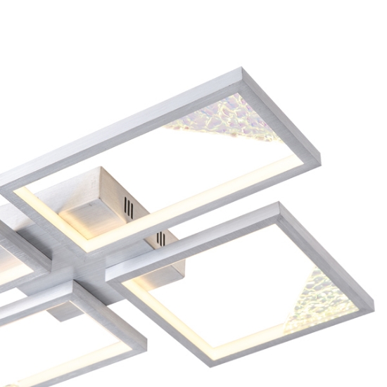Imagine Lumină de plafon LED din aluminiu 36W 1400Lm 3000K 448X578mm neagră Arte Illumina Square
