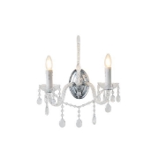 Imagine Aplica metal-cristal 2 lumini 2xE14 max 8W 330x425mm argintie Arte Illumina Kristallo