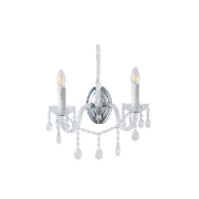 Imagine Aplica metal-cristal 2 lumini 2xE14 max 8W 330x425mm argintie Arte Illumina Kristallo