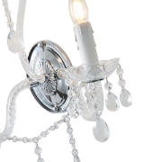 Imagine Aplica metal-cristal 2 lumini 2xE14 max 8W 330x425mm argintie Arte Illumina Kristallo