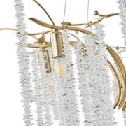 Imagine Lumină suspendată metal-sticlă 8 lumini 8XE14 max 8W Ø740X607mm aurie transparentă Arte Illumina Dynasty