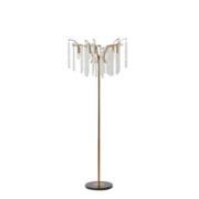 Imagine Lampă de podea metalică cu sticlă transparentă 5XE14 Max 8W 590X1490mm Aurie Transparentă Arte Illumina Dynasty