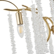 Imagine Lampă de podea metalică cu sticlă transparentă 5XE14 Max 8W 590X1490mm Aurie Transparentă Arte Illumina Dynasty