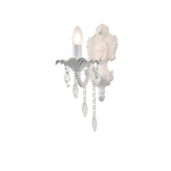 Imagine Aplica metalică din aluminiu cu cristal 1XE14 MAH 8W 140X245X380mm alb Arte Illumina Jewel