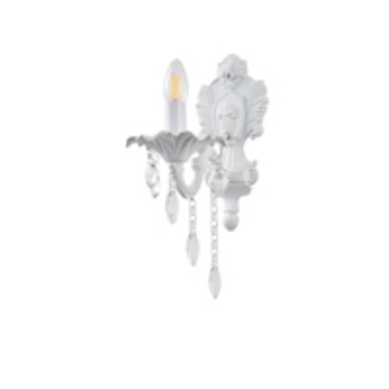 Imagine Aplica metalică din aluminiu cu cristal 1XE14 MAH 8W 140X245X380mm alb Arte Illumina Jewel