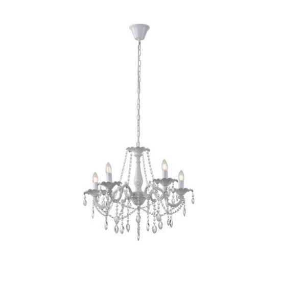 Imagine Lumină suspendată metal-sticlă 5 lumini 5XE14 alb ARTE ILLUMINA JEWEL