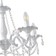 Imagine Lumină suspendată metal-sticlă 5 lumini 5XE14 alb ARTE ILLUMINA JEWEL