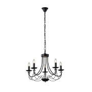 Imagine Lumină suspendată metalică 5 lumini 5xE14 8W 600x940mm neagră Arte Illumina Vault