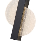 Imagine Aplica de perete din aluminiu-acrilic LED 6W 312Lm 3000K 195X45X250mm neagră Arte Illumina Erato