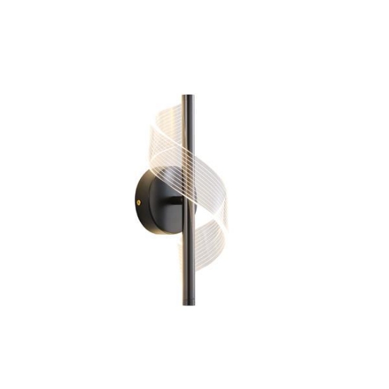 Imagine Aplica de perete LED acrilic 8W 720Lm 3000K 300X130mm neagră Arte Illumina Silk