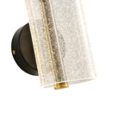 Imagine Aplica de perete LED acrilic 8W 720Lm 3000K 105X175mm model zăpadă negru Arte Illumina Sparky