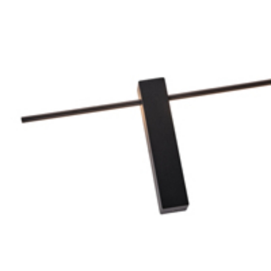 Imagine Aplicație LED din aluminiu-metal-acrilic 10W 700Lm 3000K 800X200X40mm neagră Arte Illumina Clio