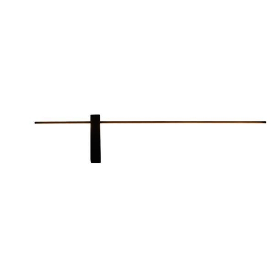 Imagine Aplica de perete din aluminiu-metal-acril LED 12W 840Lm 3000K 1000X200X40mm neagră Arte Illumina Clio